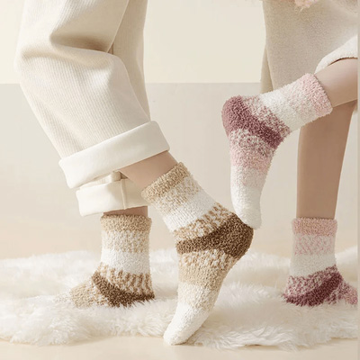 为湖北孕妈定制！精梳棉孕期护足袜，中厚款锁温不闷汗，适配秋冬孕期脚部保暖需求